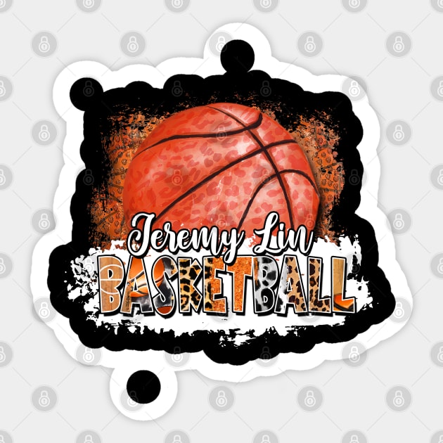 Retro Basketball Pattern Jeremy Birthday Gift Classic Styles Sticker by TheFlashFactory